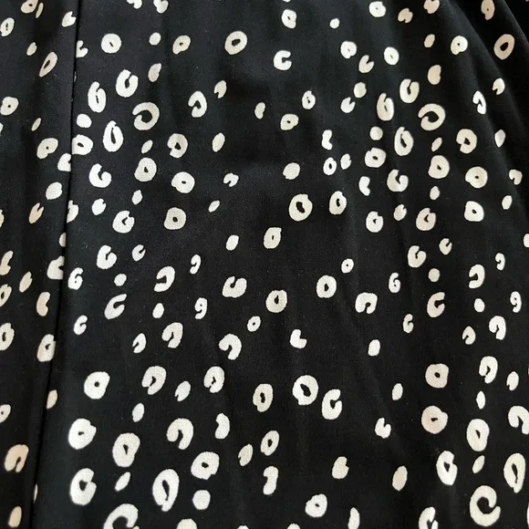 White Birch Black with Small white Dot Pattern Stretch midi length Size 3X - Picture 4 of 16